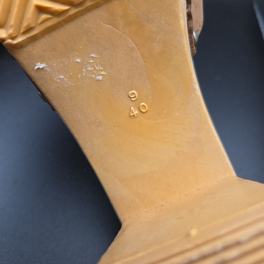 MB Brown Leather Women's Mules - Picture 9 of 16